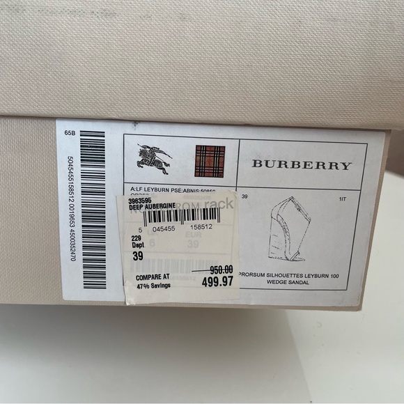 Burberry plum suede t-strap ombré wedges - Picture 12 of 12